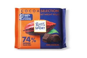 Chocolate Oscuro Cacao 74% RITTER SPORT 100 gr en Tienda Inglesa