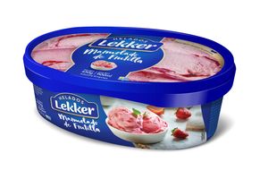 Helado LEKKER Marmolado de Frutilla con Pulpa 900 gr en Tienda Inglesa