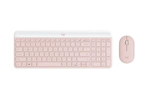 Combo Inalámbrico LOGITECH Mouse + Teclado MK470 Rosado en Tienda Inglesa