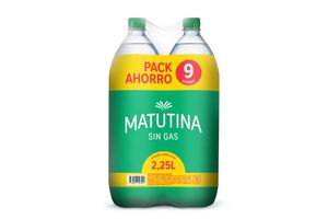 Pack x 4 Agua sin Gas MATUTINA 2.25 L en Tienda Inglesa