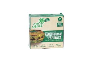 Hamburguesas de Espinaca, Garbanzo y Kale ORO VERDE 250 gr x 2 Unidade... en Tienda Inglesa