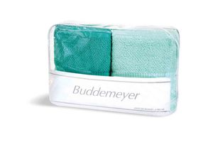Set de 4 Toallas BUDDEMEYER Frapè 2 de Mano + 2 de Baño Verdes en Tienda Inglesa
