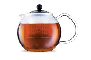 Tetera De Vidrio Borosilicato Con Filtro De Acero Inoxidable - 500ml, Ideal Para Té Y Café Sueltos, Incluye Cucharilla De Bambú