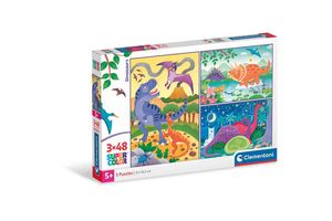 Mi Primer Puzzle 3x48 Dinosaurios CLEMENTONI en Tienda Inglesa