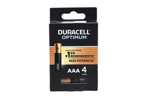 Pila DURACELL Optimun AAA x 4 Unidades en Tienda Inglesa