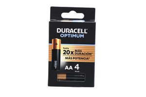 Pila DURACELL Optimum AA x 4 Unidades en Tienda Inglesa