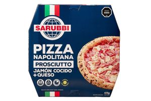 Pizza Napolitana Prosciutto de Jamón Cocido y Queso SARUBBI 413 gr en Tienda Inglesa