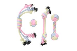 Pack x 4 Cuerda y Pelota de Color para Mascota en Tienda Inglesa