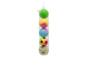 Juguete Pelota de Colores para Mascota 5 Piezas en Tienda Inglesa