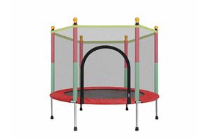 Cama Elástica Diámetro 140 cm con Red de Seguridad y Perímetro de Prot... en Tienda Inglesa