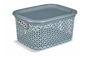 Caja con Tapa Gris 23 x 29 x 16 cm en Tienda Inglesa