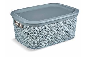 Caja con Tapa Gris 29 x 38 x 19 cm en Tienda Inglesa