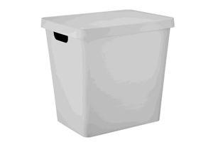 Caja con Tapa Gris Liso 28 x 37 x 36 cm en Tienda Inglesa