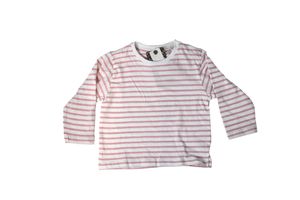 Remera Manga Larga Rayas de Bebe Rosa Talle 9 a 12 Meses en Tienda Inglesa