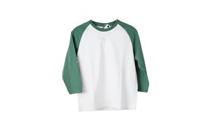 Remera Manga Larga Ranglan de Niño Verde Talle 4 en Tienda Inglesa