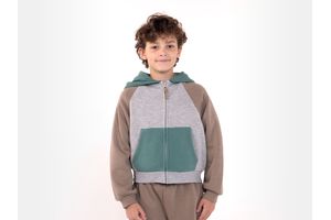 Campera Felpa Block de Niño Verde Talle 12 en Tienda Inglesa