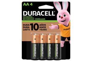 Pila Recargable AA DURACELL x 4 en Tienda Inglesa