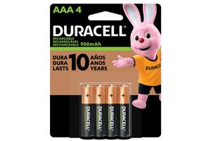Pila Recargable AAA DURACELL x 4 en Tienda Inglesa