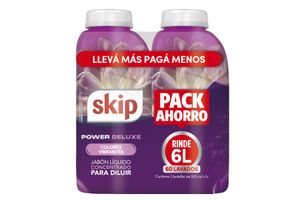 Jabón Líquido SKIP Power Deluxe para Diluir 2 Unidades x 500 ml en Tienda Inglesa