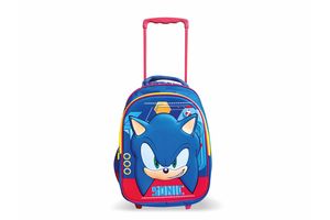 Mochila con Carro 40 cm 3D Tafeta Sonic Azul en Tienda Inglesa