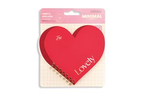 Libreta Corazón Lovely FW Minimal Collection 12 x 12 cm en Tienda Inglesa